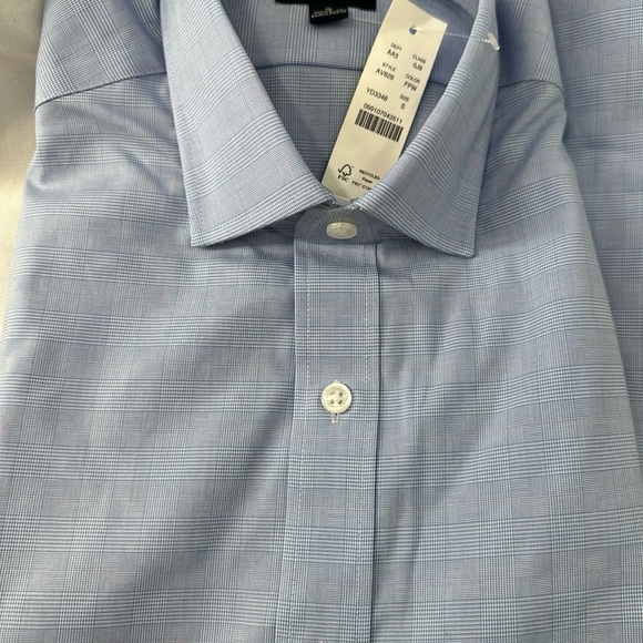 New JCREW Size S Bowery Wrinkle-Free Dress Shirt Button-Down Collar Blue $98 - Picture 1 of 2